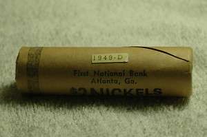 1949 D OBW Jefferson Nickel Roll  