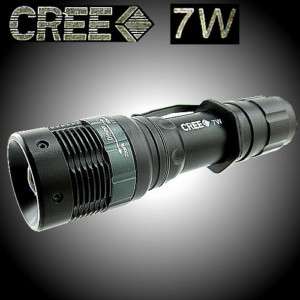 ZOOMABLE 7W CREE LED Flashlight Torch Zoom Lamp SA22  