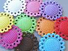 100 padded fabric sun flower appliques double sided 10 colors