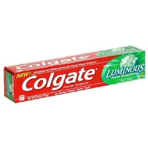 Colgate Luminous Fluoride Toothpaste, Enamel Strengthening, Mint Twist 
