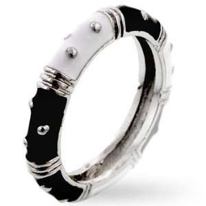  BLACK & WHITE ENAMEL RING SIZES 5 10 Jewelry