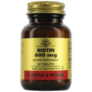  Solgar Biotin 600mcg 50 Tablets