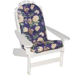 Pia Floral Adirondack All weather Purple Outdoor Patio Chair Cushion 