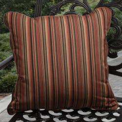 Clara Outdoor Dorset Cherry Red Stripe Throw Pillows Made with 