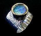 OOAK Antique 925 Silver Filigree Roman Glass Ring