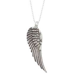 Charming Life Silverplated Guardian Angel Wing 30 inch Necklace 
