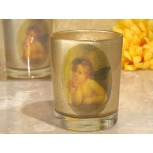 Heaven sent collection gold Cherub candle holder