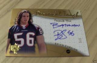 2009 ULTIMATE BRIAN CUSHING ROOKIE AUTO 2/3 TEXANS $  
