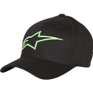 Alpinestars Logo Astar Mens Flexfit Casual Hat/Cap   Black/Monster 
