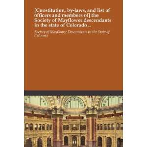  state of Colorado  Society of Mayflower Descendants in the State of