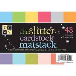 Glitter Cardstock Matstack Paper (Pack of 48)  
