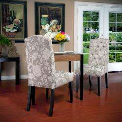 Crown Top Floral Tufted Dining Chairs (Set of 2)  