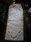   Hand Embroidered & Crocheted Dresser Scarf/Runners Moms Treasures