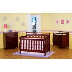 DaVinci Emily 4 in 1 Crib with Toddler Rail in Cherry  