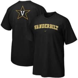  Nike Vanderbilt Commodores Black Arch Logo T shirt Sports 