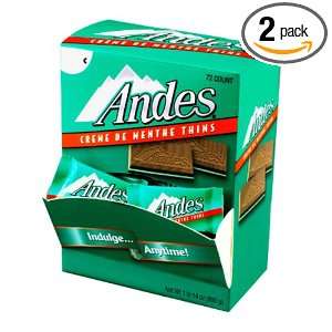 Andes Creme De Menthe Candy, 72 Count Packages (Pack of 2)  