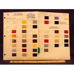   200SX, & 300ZX Paint Colors Chip Page Nissan Motor Company LTD Books