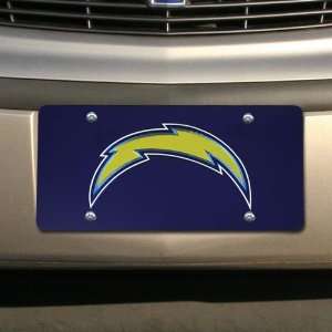  San Diego Chargers Navy Blue Mirrored License Plate 
