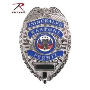   Rothco Deluxe Silver Concealed Weapons Permit Badge