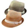 Journee Collection Womens Basketweave Bow Accent Fedora Hat 