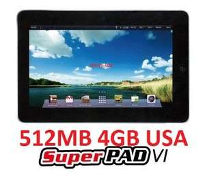 NEW 10 ANDROID 2.3 TABLET PC HDMI WIFI 512 MB 4 GB FLASH 10.3 PLAYER 
