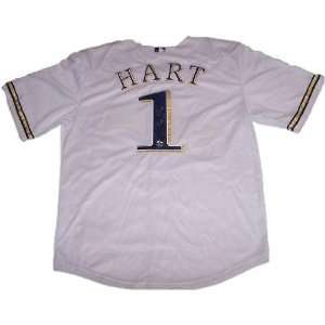  Corey Hart Signed Brewers MLB Authentic Home Jersey  Gold 