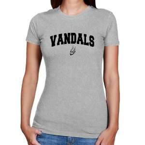  Idaho Vandals Ladies Ash Logo Arch T shirt Sports 
