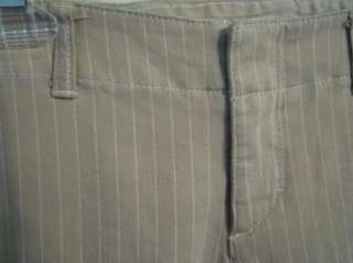 EXPRESS CHINO Stretch DRESS PANTS Tan Pinstripes 2 R  
