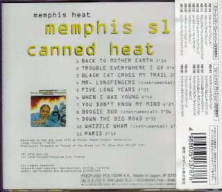 Memphis Slim & Canned Heat Memphis Heat 94 Japan CD W/ Obi POCP 2301 