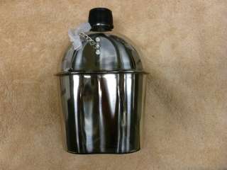 Stainless steel Canteen 1 Quart WWII style  