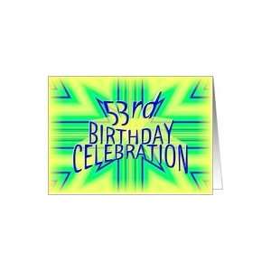  53rd Birthday Party Invitation Bright Star Card Toys 