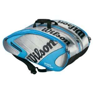  Wilson [K] Pro Tour Super Six Pack Tennis Bag   Silver 