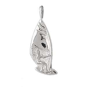   White Gold Pendant Wind Surfing 1.5   Gram(s) CleverSilver Jewelry