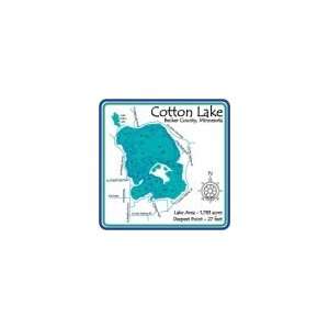  Cotton Lake 4.25 Square Absorbent Coaster Kitchen 
