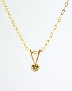 Champagne Diamond Necklace in 14kt YGF, 2.75 mm Round  