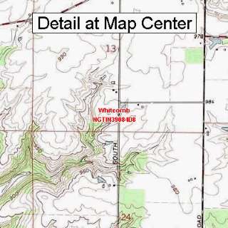  USGS Topographic Quadrangle Map   Whitcomb, Indiana 