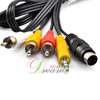 Pin S video to 3 RCA Male Adapter Cable For PC TV DVD  