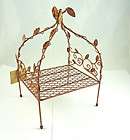 Dollhouse Miniature Fairy Copper Canopy Bed with Vine Detail