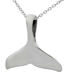 Sterling Silver Whale Tail Necklace  