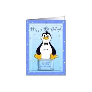  88th Birthday   Penguin on Ice Cool Birthday Facts Card 