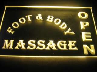Food & Body Massage Open Logo Beer Bar Pub Store Neon Light Sign Neon 