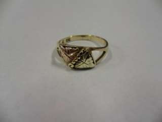 Ladies 10Kt Black Hills Gold Leaf Ring Size 7.75  