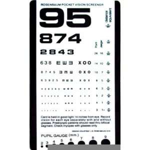     Pocket Size Plastic Eye Chart #1243 1