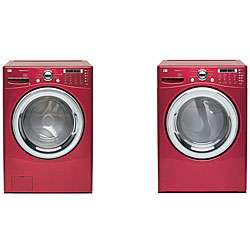 LG Red Steam Washer and Electric Dryer Combo (Refurbished)   