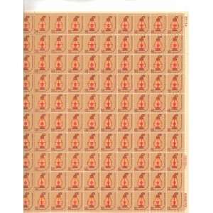  Sheet of 100 X 5 Dollar Us Postage Stamps Scot #1612 