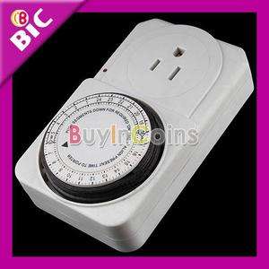 24 Hours Mechanical Timer Power Point Switch 110V US  