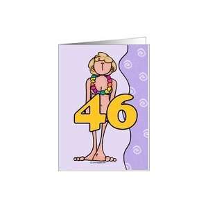 birthday woman   forty six Card  Toys & Games  