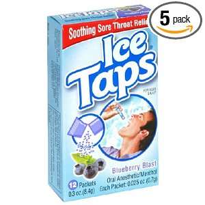  Ice Taps Blueberry Blast Oral Anesthetic, 12 Count Box 