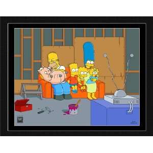  The Simpsons Family with Pig Limited Edition Pix Cel 