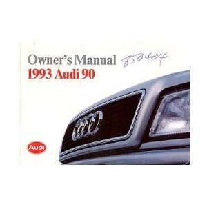  1993 AUDI 90 Owners Manual User Guide Automotive